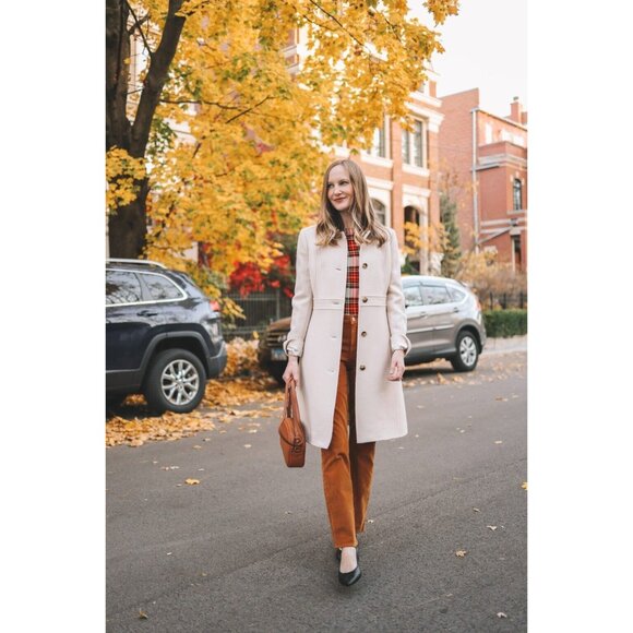 NWT J.Crew Classic Lady Day Coat in Vintage White Ivory Doublecloth Wool 16T - Picture 11 of 13